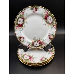 Set of 4 Royal Albert CELEBRATION Bread Plates England - **MINT**